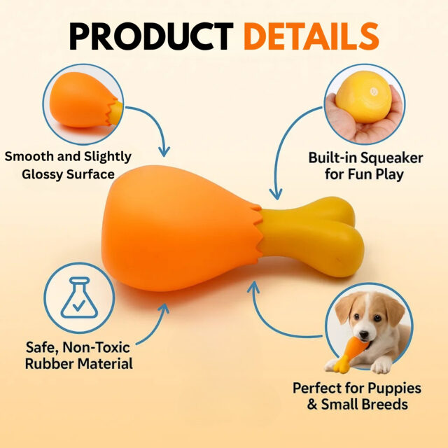 Chicken Bone Squeaky Toy - Image 4