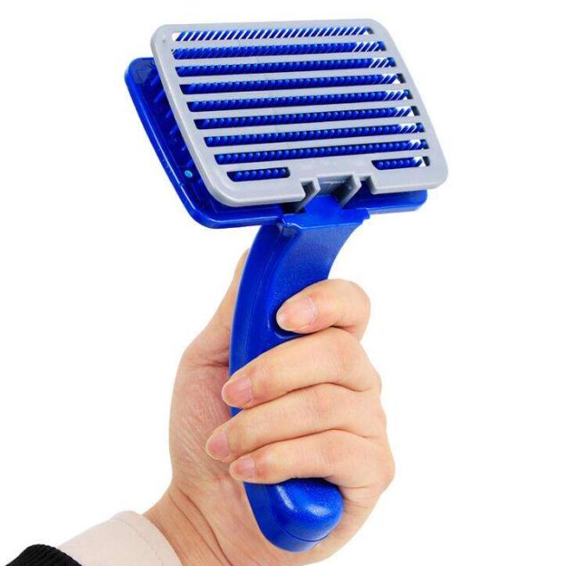 Pet Rectangle Self Cleaning Brush - Image 4
