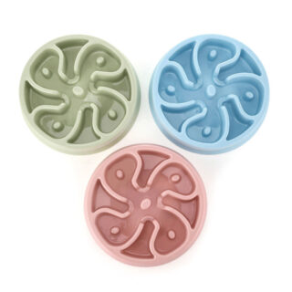 Flower Slow Feeding Plastic Bowl